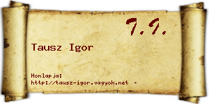 Tausz Igor névjegykártya